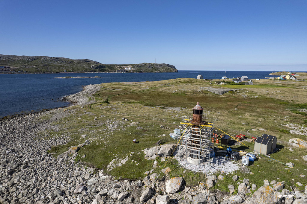 phare de l'île aux Marins chantier